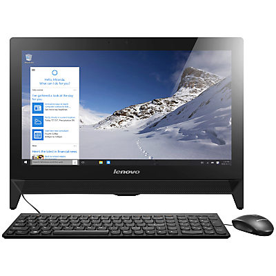 Lenovo C20 All-in-One Desktop PC, Intel Celeron, 4GB RAM, 500GB, 19.5 Full HD, Black Lenovo C20 All-in-One Desktop PC, Intel Celeron, 4GB RAM, 500GB, 19.5 Full HD, Black